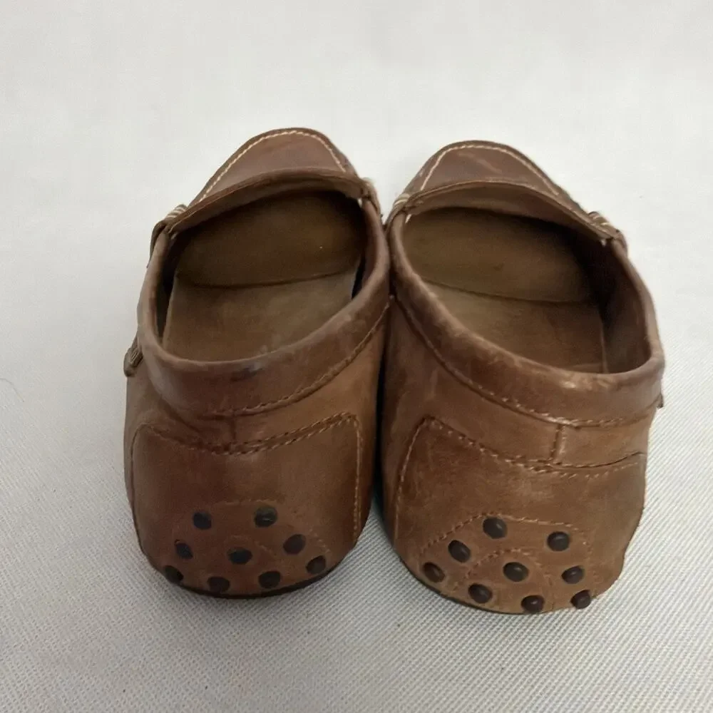 Polo Ralph Lauren Wes Penny Loafers Mens 14 D Brown Leather Driving Moccasin